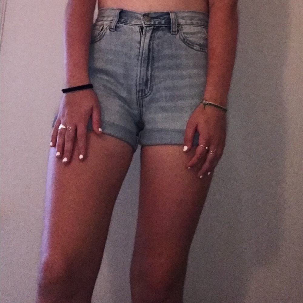 American Eagle mom jeans cut into shorts!